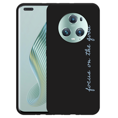 Cazy Hoesje Zwart geschikt voor Honor Magic5 Pro Focus On The Good