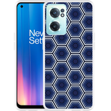 Hoesje geschikt voor OnePlus Nord CE2 - Blauwe Hexagons