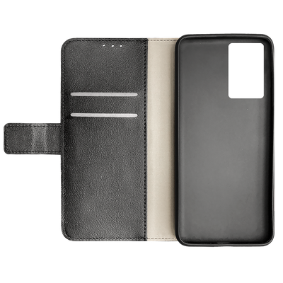 Cazy Wallet Classic Hoesje geschikt voor Oppo A57s - Zwart