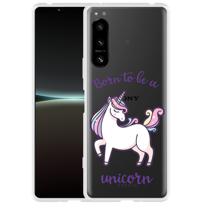 Cazy Hoesje geschikt voor Sony Xperia 5 IV - Born to be a Unicorn