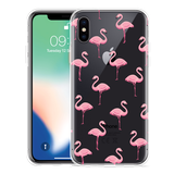 Hoesje geschikt voor iPhone Xs - Flamingo