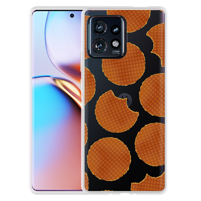 Cazy Hoesje geschikt voor Motorola Edge 40 Pro Stroopwafels