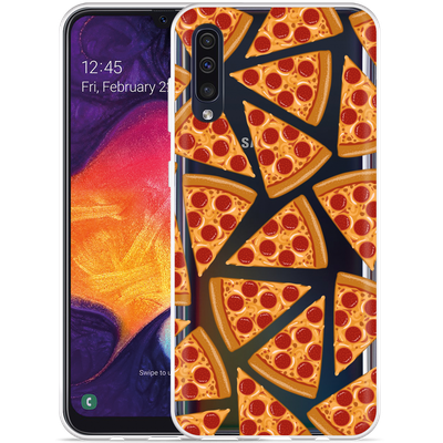 Cazy Hoesje geschikt voor Samsung Galaxy A50 - Pizza Party