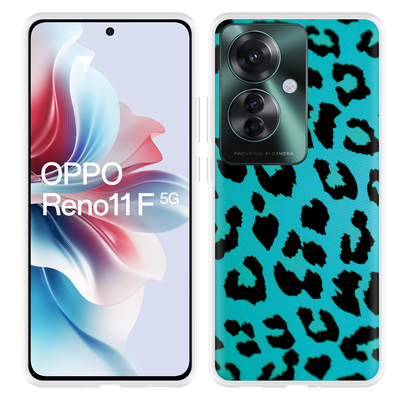 Cazy Hoesje geschikt voor Oppo Reno11 F Luipaard Groen Zwart