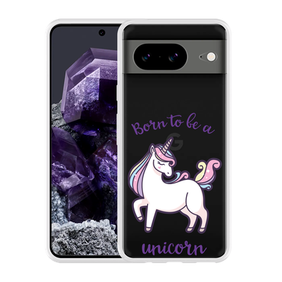 Cazy Hoesje geschikt voor Google Pixel 8 Born to be a Unicorn