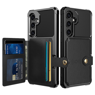 Cazy Magnetic Card Hoesje geschikt voor Samsung Galaxy S24+ - Zwart