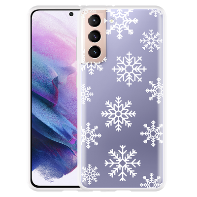 Cazy Hoesje geschikt voor Samsung Galaxy S21 - Snow