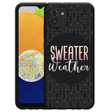Hoesje Zwart geschikt voor Samsung Galaxy A03 - Sweater Weather