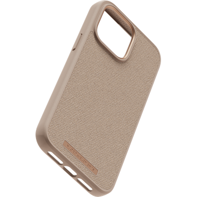 Njord Collections Hoesje geschikt voor iPhone 14 Pro - Fabric Just Case - Pink Sand