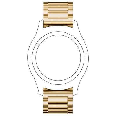 Cazy Huawei Watch 3 Classic 46mm Metalen Bandje - Goud