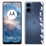 Hoesje geschikt voor Motorola Moto G04/G04s/G24/G24 Power Horses in Motion - Wit