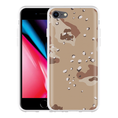 Cazy Hoesje geschikt voor iPhone 8 - Camouflage Desert