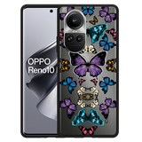 Hoesje Zwart geschikt voor Oppo Reno10 Pro 5G Vlinder Symmetrie