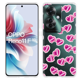 Hoesje geschikt voor Oppo Reno11 F Hartjes Zonnebrillen