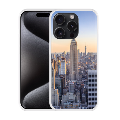 Cazy Hoesje geschikt voor iPhone 15 Pro Skyline NY