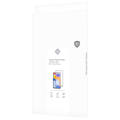 Cazy Full Cover Glass Screen Protector geschikt voor Xiaomi Redmi Note 11 Pro/11 Pro 5G - Zwart