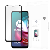 Full Cover Glass Screen Protector geschikt voor Motorola Moto G10/G20/G30 - Zwart