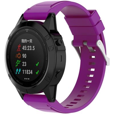Just in Case Sportbandje voor Garmin Fenix 3 / Fenix 3HR Silicone Watchband (Purple)
