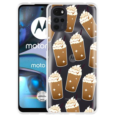 Cazy Hoesje geschikt voor Motorola Moto G22 - Frappuccino's