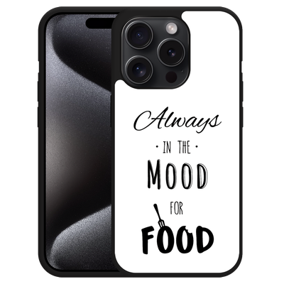 Cazy Hardcase Hoesje geschikt voor iPhone 15 Pro Mood for Food Black