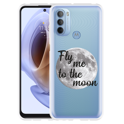 Cazy Hoesje geschikt voor Motorola Moto G41 - Fly Me To The Moon