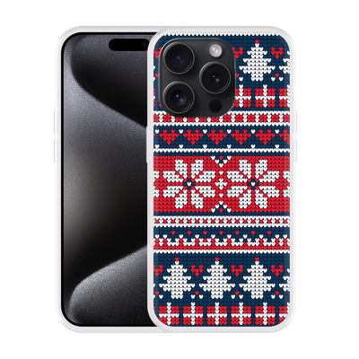 Cazy Hoesje geschikt voor iPhone 15 Pro Gebreide Kersttrui II