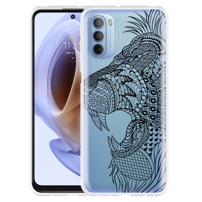 Cazy Hoesje geschikt voor Motorola Moto G41 - Mandala Lion