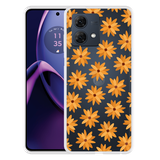 Hoesje geschikt voor Motorola Moto G84 5G Oranje Bloemen