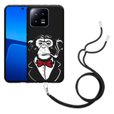 Hoesje met koord Zwart geschikt voor Xiaomi 13 Smoking Chimp