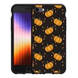 Hoesje Zwart geschikt voor iPhone SE 2022 - Pumpkins