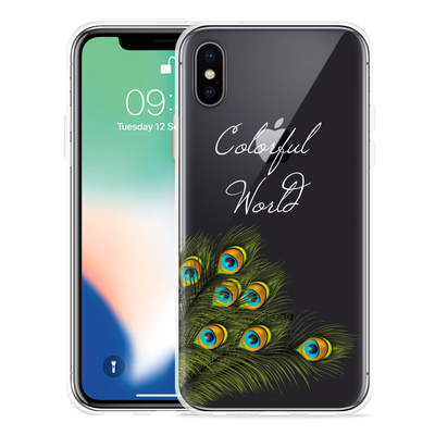 Cazy Hoesje geschikt voor iPhone Xs - Peacock World