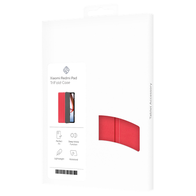 Cazy TriFold Hoes met Auto Slaap/Wake geschikt voor Xiaomi Redmi Pad - Rood