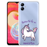 Hoesje geschikt voor Samsung Galaxy A04e Born to be a Unicorn
