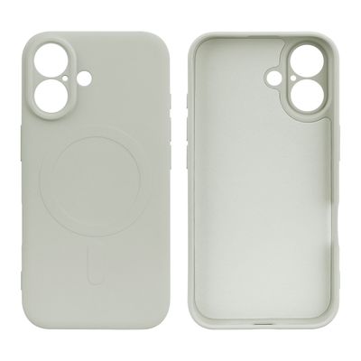 Cazy Soft Color TPU Hoesje geschikt voor iPhone 16 - met Magnetische Ring - geschikt voor Magsafe - Ivory