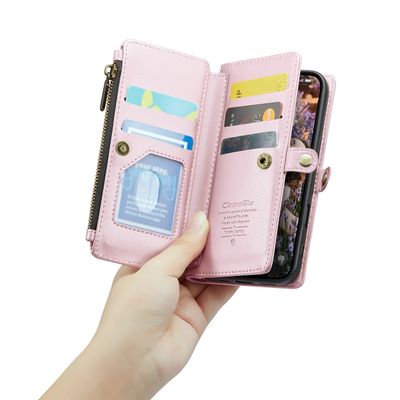 Caseme Case iPhone 16 - Crossbody Wallet Case - Pink