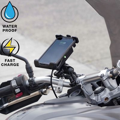 RAM Quick-Grip Waterproof Wireless Charging Motor Houder met RAM U-Bolt Mount