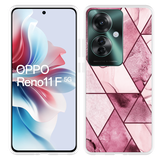 Hoesje geschikt voor Oppo Reno11 F Roze Marmer Mix