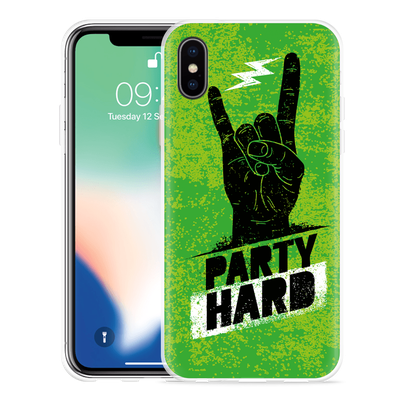 Cazy Hoesje geschikt voor iPhone X - Party Hard