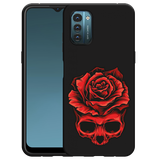 Hoesje Zwart geschikt voor Nokia G11/G21 - Red Skull