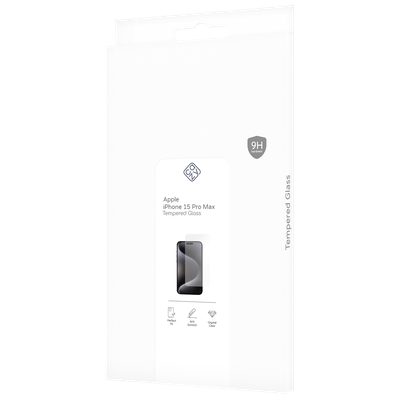 Cazy Tempered Glass Screen Protector geschikt voor iPhone 15 Pro Max - Transparant