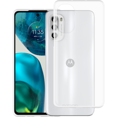 Just in Case Motorola Moto G82 - Soft TPU Case with Necklace Strap - Clear