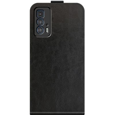 Cazy Flip Hoesje geschikt voor Motorola Edge 20 Pro - Zwart