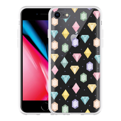Cazy Hoesje geschikt voor iPhone 8 - Diamonds