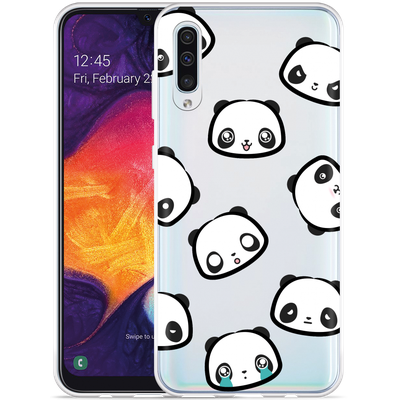 Cazy Hoesje geschikt voor Samsung Galaxy A50 - Panda Emotions