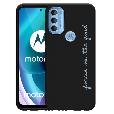 Cazy Hoesje Zwart geschikt voor Motorola Moto G71 - Focus On The Good