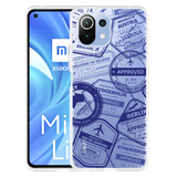 Cazy Hoesje geschikt voor Xiaomi Mi 11 Lite - Paspoort Stempels