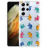 Hoesje geschikt voor Samsung Galaxy S21 Ultra - Happy Elephant