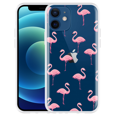Cazy Hoesje geschikt voor iPhone 12 - Flamingo