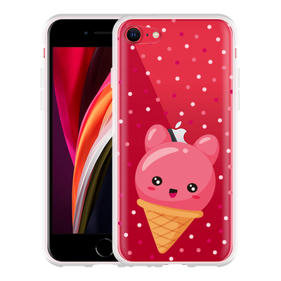 Cazy Hoesje geschikt voor iPhone SE 2020 - Ice Cone