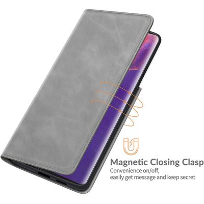 Cazy Wallet Magnetic Hoesje geschikt voor Samsung Galaxy S21 Plus - Grijs